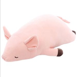 Jumbo sleeping pig plush toy